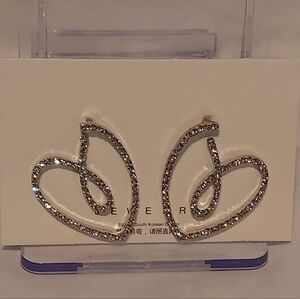 Elegant Silver Heart Earrings